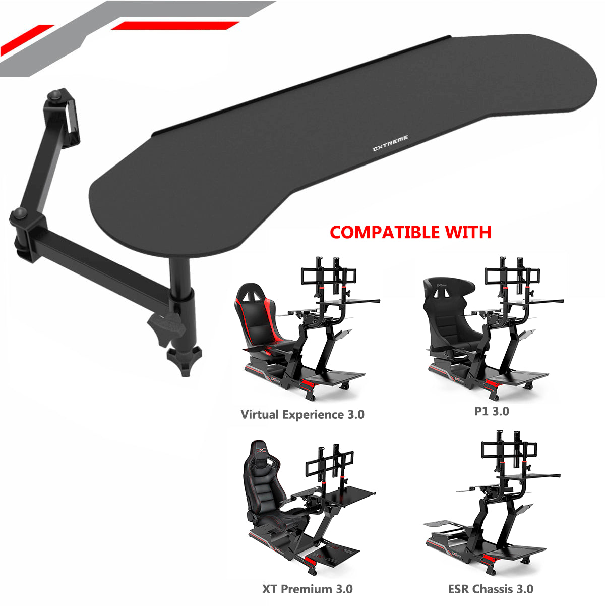 EXTREME WORKSTATION ARTICULATED KEYBOARD FOR VIRTUAL EXPERIENCE 3.0 / P1 3.0 / CHASSIS 3.0 / XT PREMIUM 3.0 - 159-  DRIVEN - 7