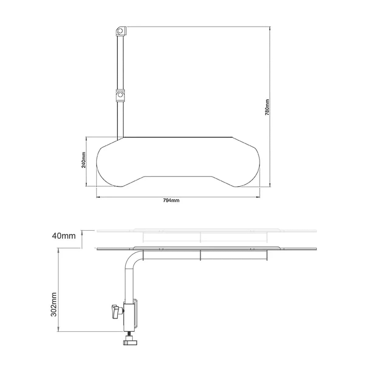 EXTREME WORKSTATION ARTICULATED KEYBOARD FOR VIRTUAL EXPERIENCE 3.0 / P1 3.0 / CHASSIS 3.0 / XT PREMIUM 3.0 - 159-  DRIVEN - 6