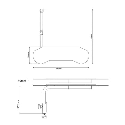 EXTREME WORKSTATION ARTICULATED KEYBOARD FOR VIRTUAL EXPERIENCE 3.0 / P1 3.0 / CHASSIS 3.0 / XT PREMIUM 3.0 - 159-  DRIVEN - 6