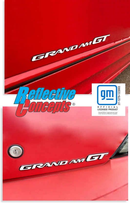 Badge Overlay Decals Door and Trunk - 96-05 Pontiac Grand Am GT - PO:GA:GT-B-01-PO:GA:GT-B-02-PO:GA:GT-B-03-PO:GA:GT-B-04-PO:GA:GT-B-05-  DRIVEN - 2