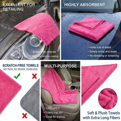 WASH&WHIPS Edgeless Microfiber Coral Fleece with Ultrasonic Edge - MFH097-MFH097-6pk-MFH097-12pk-  DRIVEN - 7
