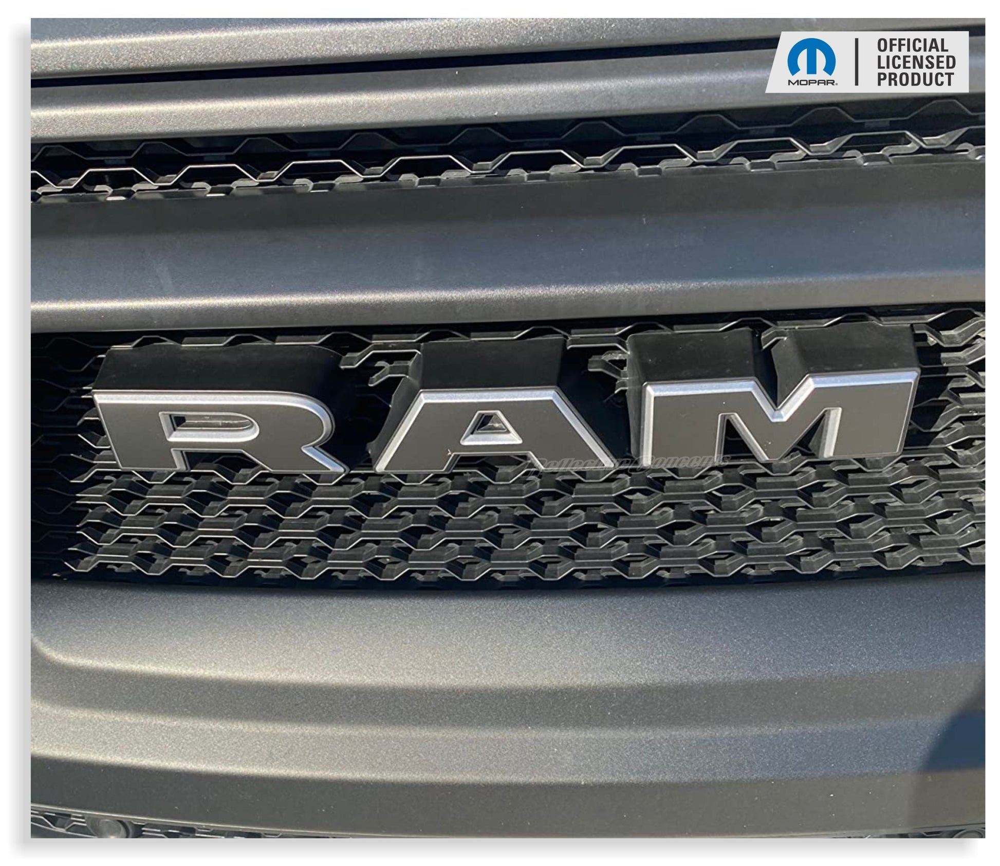 RAM Grille Emblem Overlay Decal   - 2019-2024 Ram 1500 Rebel - Ram19:Rebel-F-01-Ram19:Rebel-F-03-Ram19:Rebel-F-02-Ram19:Rebel-F-04-Ram19:Rebel-F-05-  DRIVEN - 11