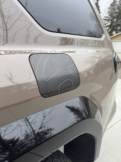 Topographic Map Fuel Door Overlay - 2025+ 4Runner - 24LCFUEL-TP.CL-  DRIVEN - 4