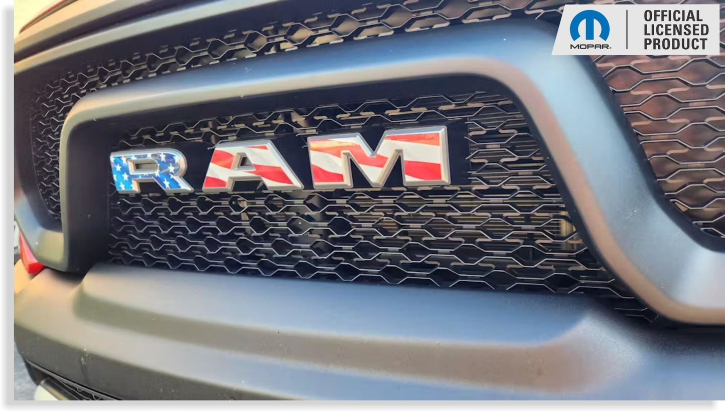 RAM Grille Emblem Overlay Decal   - 2019-2024 Ram 1500 Rebel - Ram19:Rebel-F-01-Ram19:Rebel-F-03-Ram19:Rebel-F-02-Ram19:Rebel-F-04-Ram19:Rebel-F-05-  DRIVEN - 5