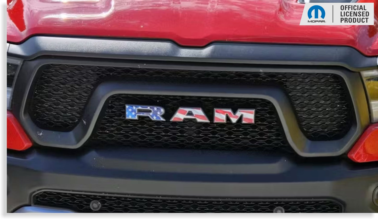 RAM Grille Emblem Overlay Decal   - 2019-2024 Ram 1500 Rebel - Ram19:Rebel-F-01-Ram19:Rebel-F-03-Ram19:Rebel-F-02-Ram19:Rebel-F-04-Ram19:Rebel-F-05-  DRIVEN - 15