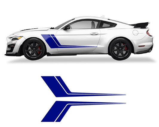 Ford Mustang Side Door 2 Color Graphics - sku-50951678427268-sku-50951678460036-sku-50951678492804-sku-50951678525572-sku-50951678558340-  DRIVEN - 2