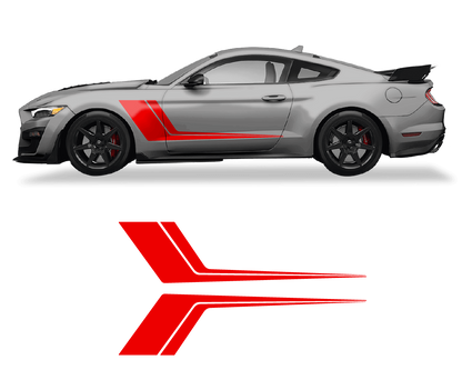 Ford Mustang Side Door 2 Color Graphics - sku-50951678427268-sku-50951678460036-sku-50951678492804-sku-50951678525572-sku-50951678558340-  DRIVEN - 3