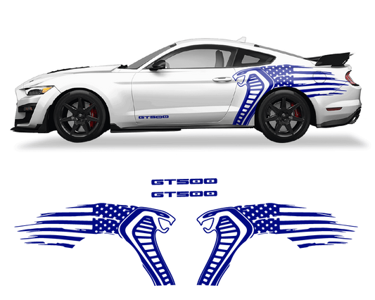 Ford Mustang Cobra USA Flag GT500 Graphics - sku-50951638352004-sku-50951638384772-sku-50951638417540-sku-50951638450308-sku-50951638483076-  DRIVEN - 2
