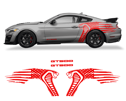 Ford Mustang Cobra USA Flag GT500 Graphics - sku-50951638352004-sku-50951638384772-sku-50951638417540-sku-50951638450308-sku-50951638483076-  DRIVEN - 3