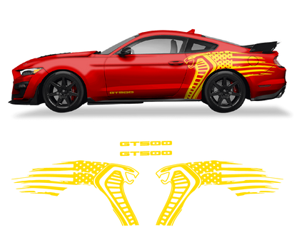 Ford Mustang Cobra USA Flag GT500 Graphics - sku-50951638352004-sku-50951638384772-sku-50951638417540-sku-50951638450308-sku-50951638483076-  DRIVEN - 4