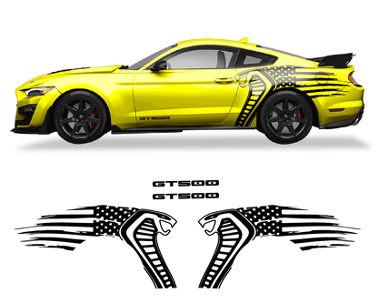 Ford Mustang Cobra USA Flag GT500 Graphics - sku-50951638352004-sku-50951638384772-sku-50951638417540-sku-50951638450308-sku-50951638483076-  DRIVEN - 5