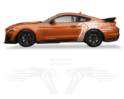 Ford Mustang Cobra USA Flag GT500 Graphics - sku-50951638352004-sku-50951638384772-sku-50951638417540-sku-50951638450308-sku-50951638483076-  DRIVEN - 6