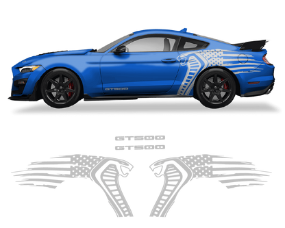Ford Mustang Cobra USA Flag GT500 Graphics - sku-50951638352004-sku-50951638384772-sku-50951638417540-sku-50951638450308-sku-50951638483076-  DRIVEN - 7