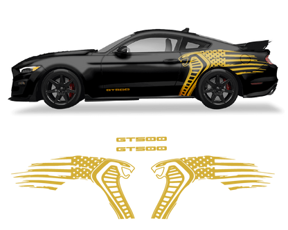 Ford Mustang Cobra USA Flag GT500 Graphics - sku-50951638352004-sku-50951638384772-sku-50951638417540-sku-50951638450308-sku-50951638483076-  DRIVEN - 1