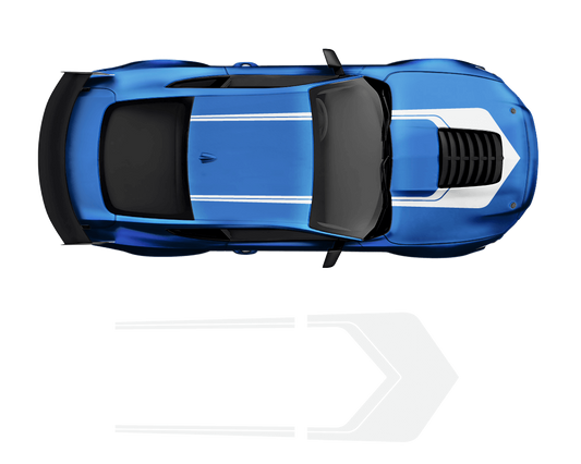 Ford Mustang Roof & Hood 2 Color Graphic - sku-50951665549444-sku-50951665582212-sku-50951665614980-sku-50951665647748-sku-50951665680516-  DRIVEN - 1