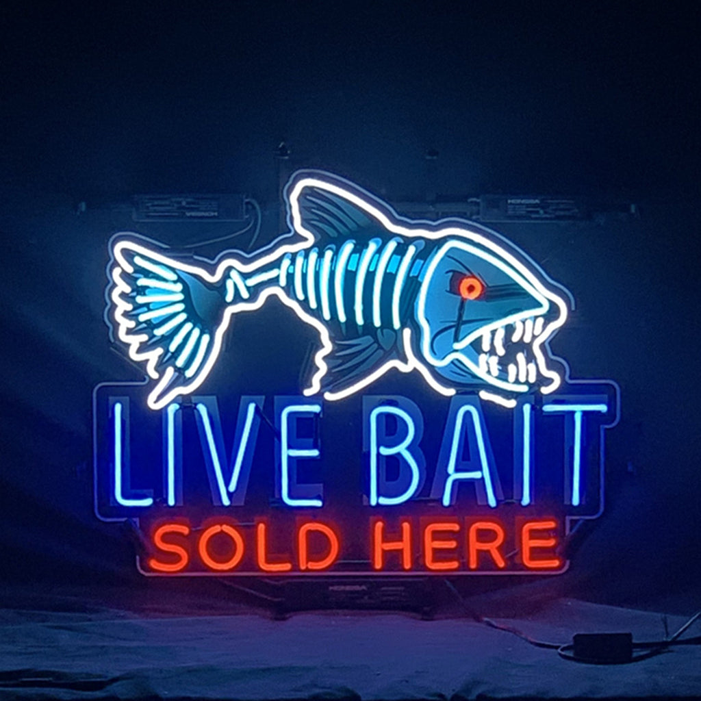 Fangtooth Live Bait Sold Here Neon Signs Light - MEX150-  DRIVEN - 2