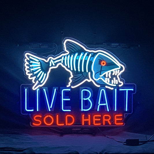 Fangtooth Live Bait Sold Here Neon Signs Light - MEX150-  DRIVEN - 2