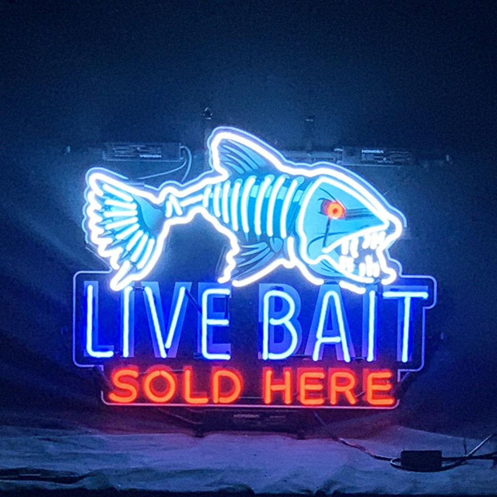 Fangtooth Live Bait Sold Here Neon Signs Light - MEX150-  DRIVEN - 3