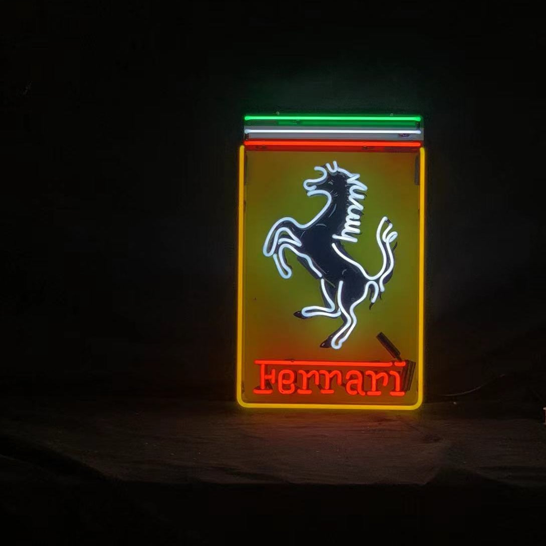 Ferrari Logo Neon Sign - NSL001-  DRIVEN - 2