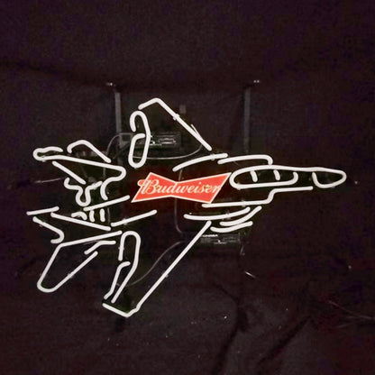 Fighter Plane Budweiser Beer Neon Signs - MA091-  DRIVEN - 4