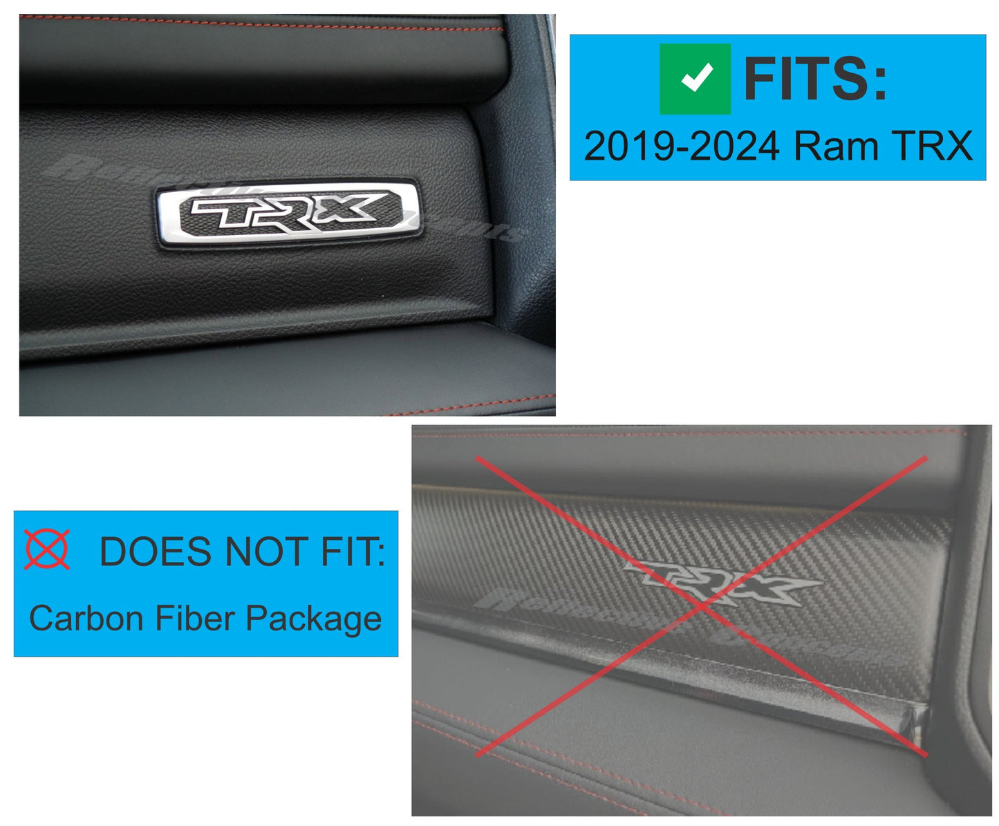 TRX Glovebox Emblem Overlay Decal   - 2021-2024 Ram TRX - sku-44717209813179-sku-44717209845947-sku-44717209878715-sku-44717209911483-sku-44717209944251-  DRIVEN - 2
