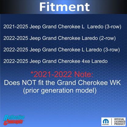 LAREDO Emblem Overlay Decal - 2022-2025 Grand Cherokee Laredo - Jeep:GCL:Laredo-B-01-Jeep:GCL:Laredo-B-02-Jeep:GCL:Laredo-B-03-Jeep:GCL:Laredo-B-04-Jeep:GCL:Laredo-B-05-  DRIVEN - 4