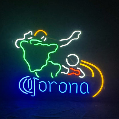 Football Player with Corona Extra Neon Sign Light - ME895-17寸-ME895-24寸-  DRIVEN - 1