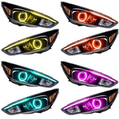 Ford Focus RS/ST Flow Series/Color Chasing DRL + Halo (2015-2017) - B13 - 5cm | G4 - 4" | A19 | P2 - BX1-  DRIVEN - 5