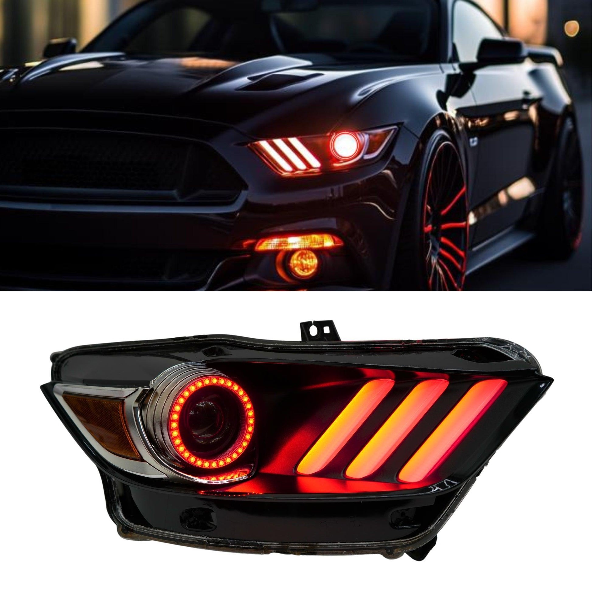 Ford Mustang Multicolor Flow Series DRL Boards (2015-2017) - F6 | A20 | P2   - BX1-F6 | B14 | A20 | P2   - BX1-  DRIVEN - 11