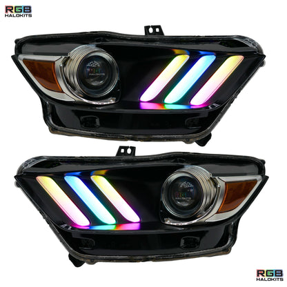 Ford Mustang Multicolor Flow Series DRL Boards (2015-2017) - F6 | A20 | P2   - BX1-F6 | B14 | A20 | P2   - BX1-  DRIVEN - 12