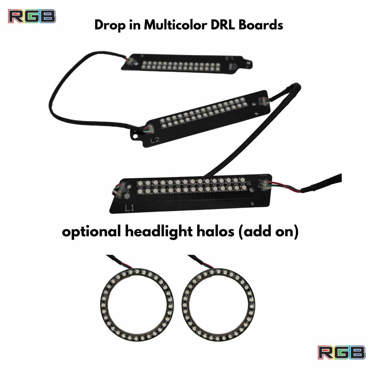 Ford Mustang Multicolor Flow Series DRL Boards (2015-2017) - F6 | A20 | P2   - BX1-F6 | B14 | A20 | P2   - BX1-  DRIVEN - 2