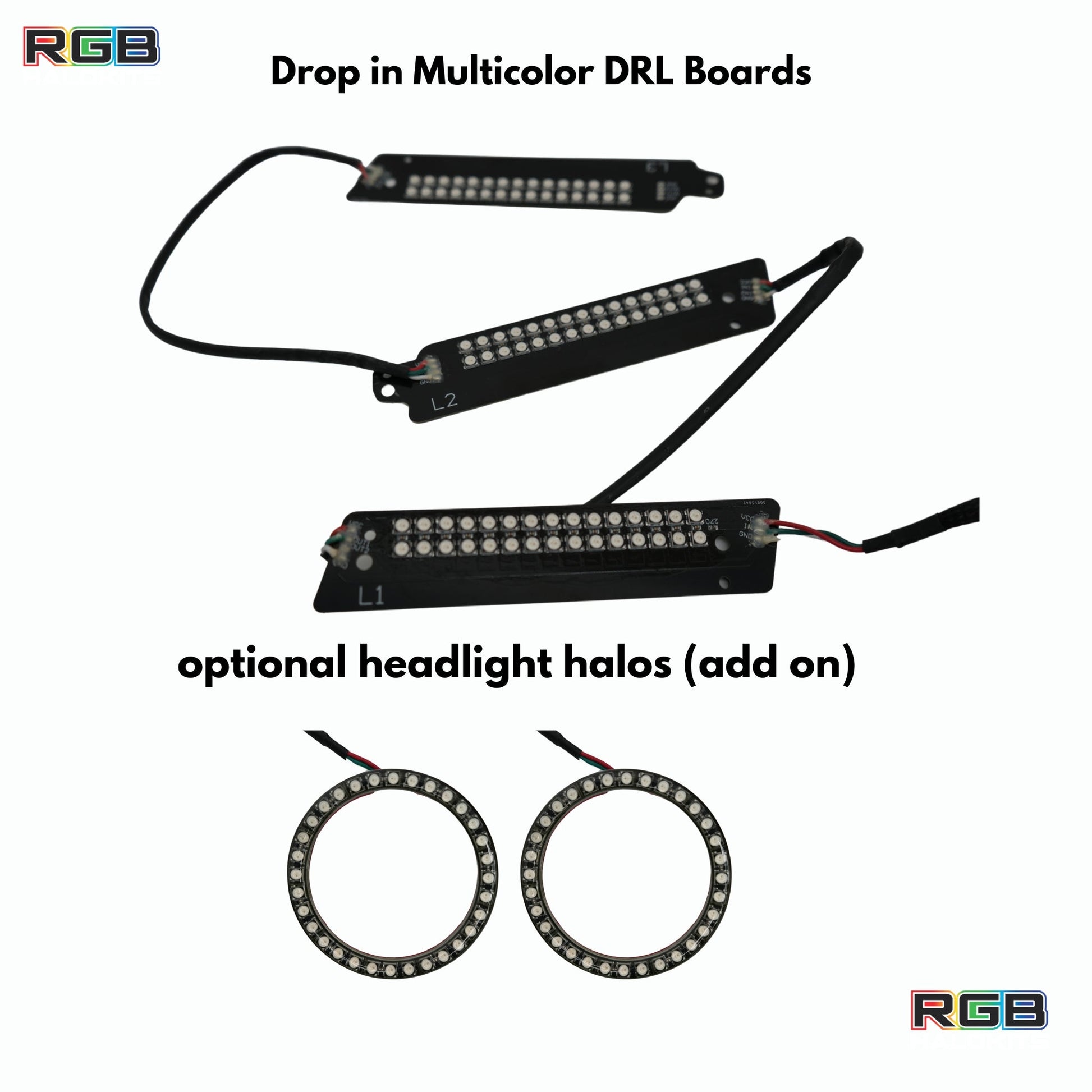 Ford Mustang Multicolor Flow Series DRL Boards (2015-2017) - F6 | A20 | P2   - BX1-F6 | B14 | A20 | P2   - BX1-  DRIVEN - 2