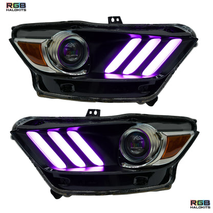 Ford Mustang Multicolor Flow Series DRL Boards (2015-2017) - F6 | A20 | P2   - BX1-F6 | B14 | A20 | P2   - BX1-  DRIVEN - 6