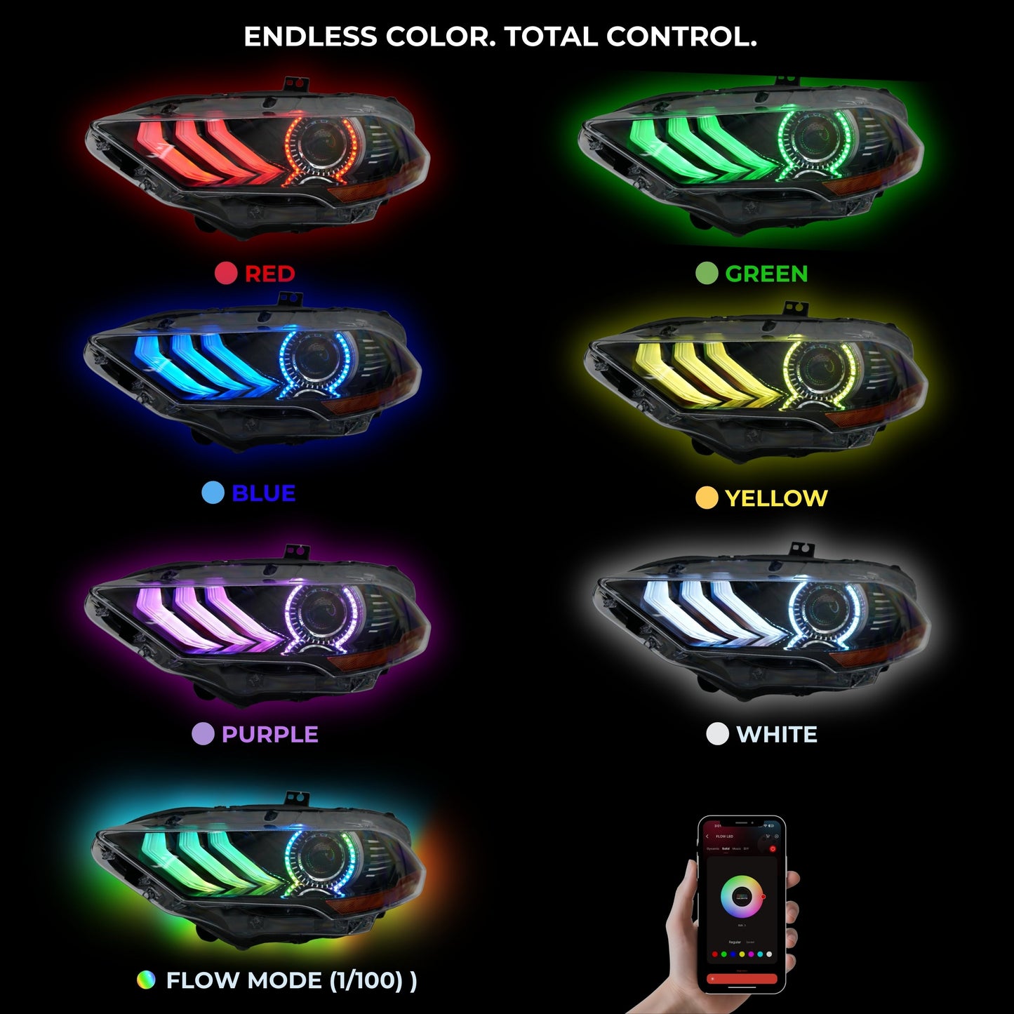 Ford Mustang Flow Series DRL Boards (2018-2023) - F17 | A19 | P2   - BX1-  DRIVEN - 3