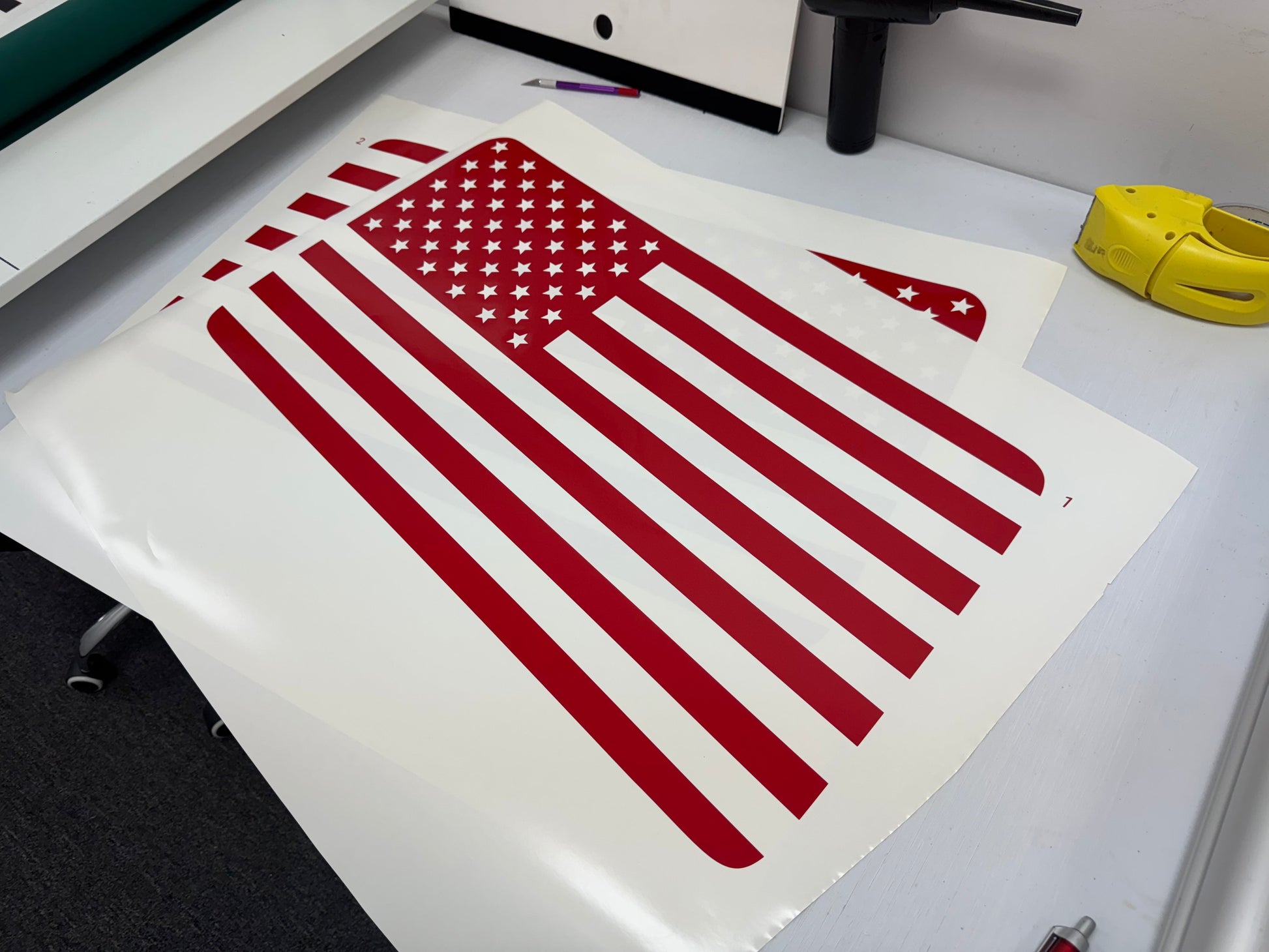 American Flag Rear Window Overlays - 2021+ Bronco 4 Door - 21BRONCOFLAGRW-MB-21BRONCOFLAGRW-GB-21BRONCOFLAGRW-GD-21BRONCOFLAGRW-RD-21BRONCOFLAGRW-WH-  DRIVEN - 12