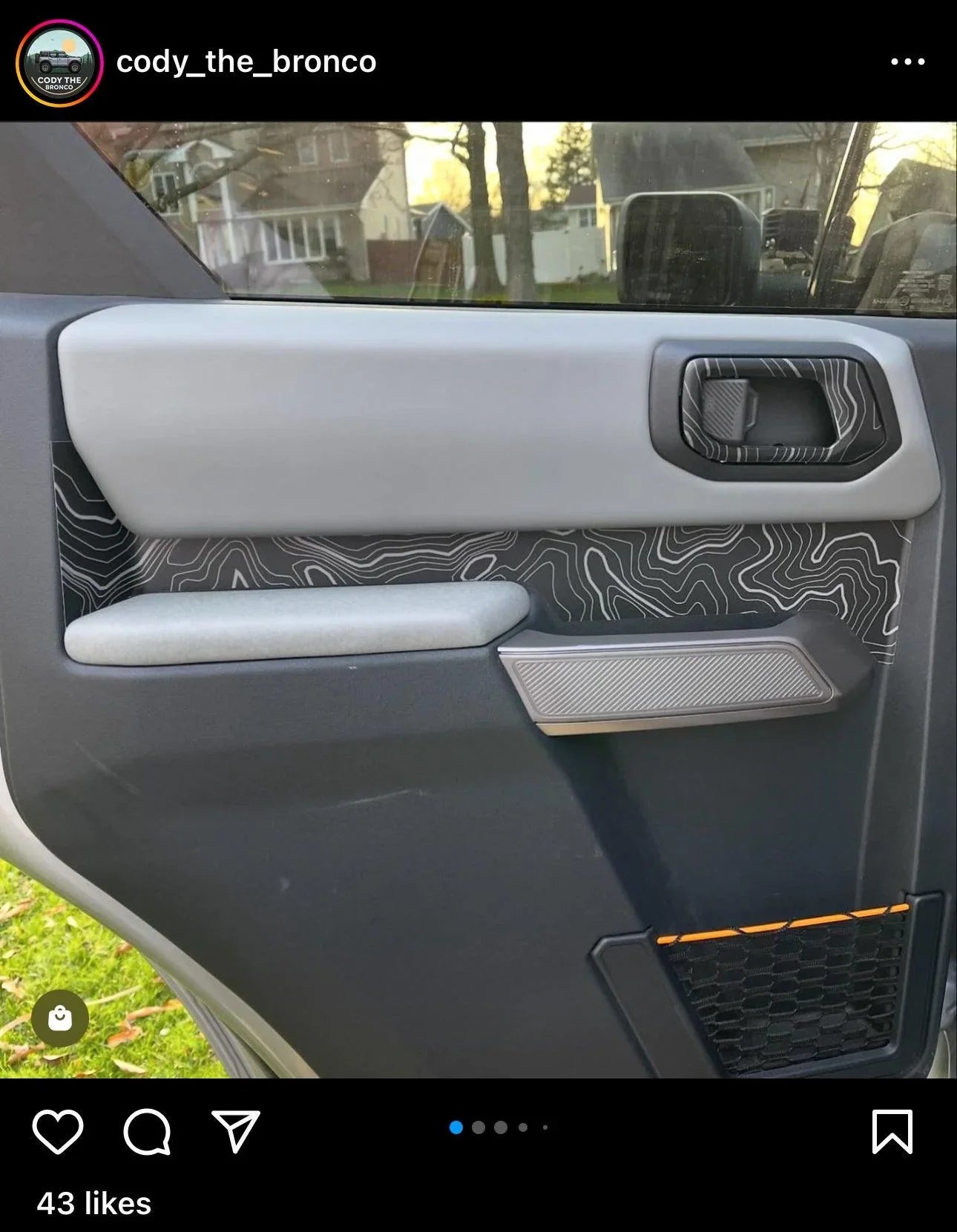 Topo Rear Interior Upper Door Card Insert Overlays (Printed Series) - 2021+ Bronco 4 Door - 21BRNINTDRRU-TPAMBL-21BRNINTDRRU-TPA51L-21BRNINTDRRU-TPAZL-21BRNINTDRRU-TPCGL-21BRNINTDRRU-TPCBNL-  DRIVEN - 3