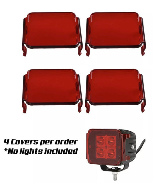 (4) Pieces Red LED Pod Cover - sku-45281676558494-  DRIVEN - 1