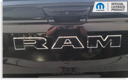 RAM Tailgate Emblem Overlay Decal   - 2019-2026 Ram 1500 Rebel - Ram19:RAM-R-01-Ram19:RAM-R-03-Ram19:RAM-R-02-Ram19:RAM-R-04-Ram19:RAM-R-05-  DRIVEN - 7