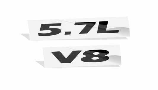 5.7L V8 Engine Cover Letter Overlay Decals - 05-08 Dodge Magnum - MAGNUM:EC-57-01-MAGNUM:EC-57-02-MAGNUM:EC-57-03-MAGNUM:EC-57-04-MAGNUM:EC-57-05-  DRIVEN - 2