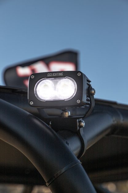 GP10 Offroad LED Pod Bundle White With Free Wiring Harness - Item #8626-  DRIVEN - 3
