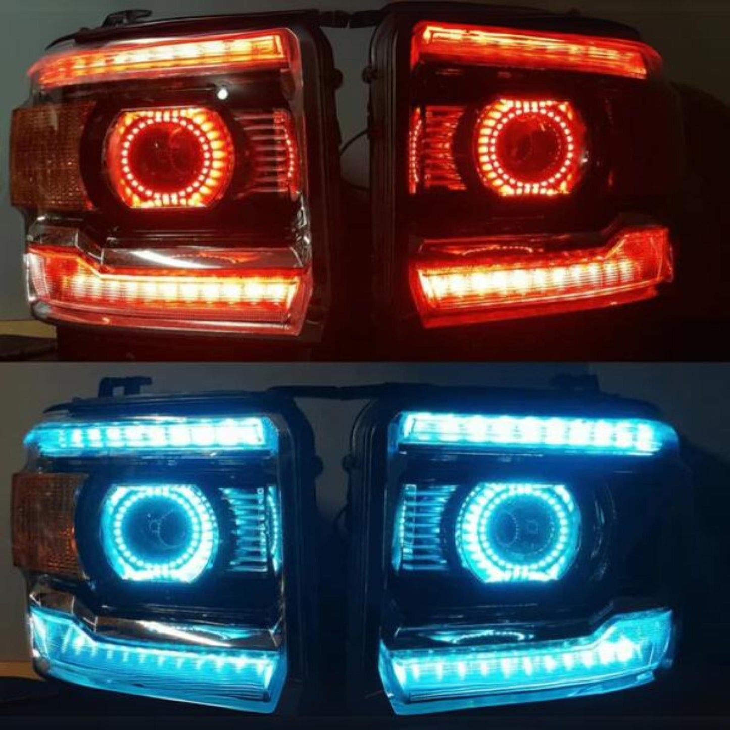 GMC Sierra RGBW DRL Boards (2014-2015) - E19 | A12 | P2   - BX1-E19 | C18 | A12 | P2-E19 | C18 | A12 | P2   - BX3-E19 | C18 x2  | A12 | P2   - BX4-  DRIVEN - 7