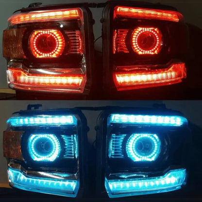 GMC Sierra RGBW DRL Boards (2014-2015) - E19 | A12 | P2   - BX1-E19 | C18 | A12 | P2-E19 | C18 | A12 | P2   - BX3-E19 | C18 x2  | A12 | P2   - BX4-  DRIVEN - 7