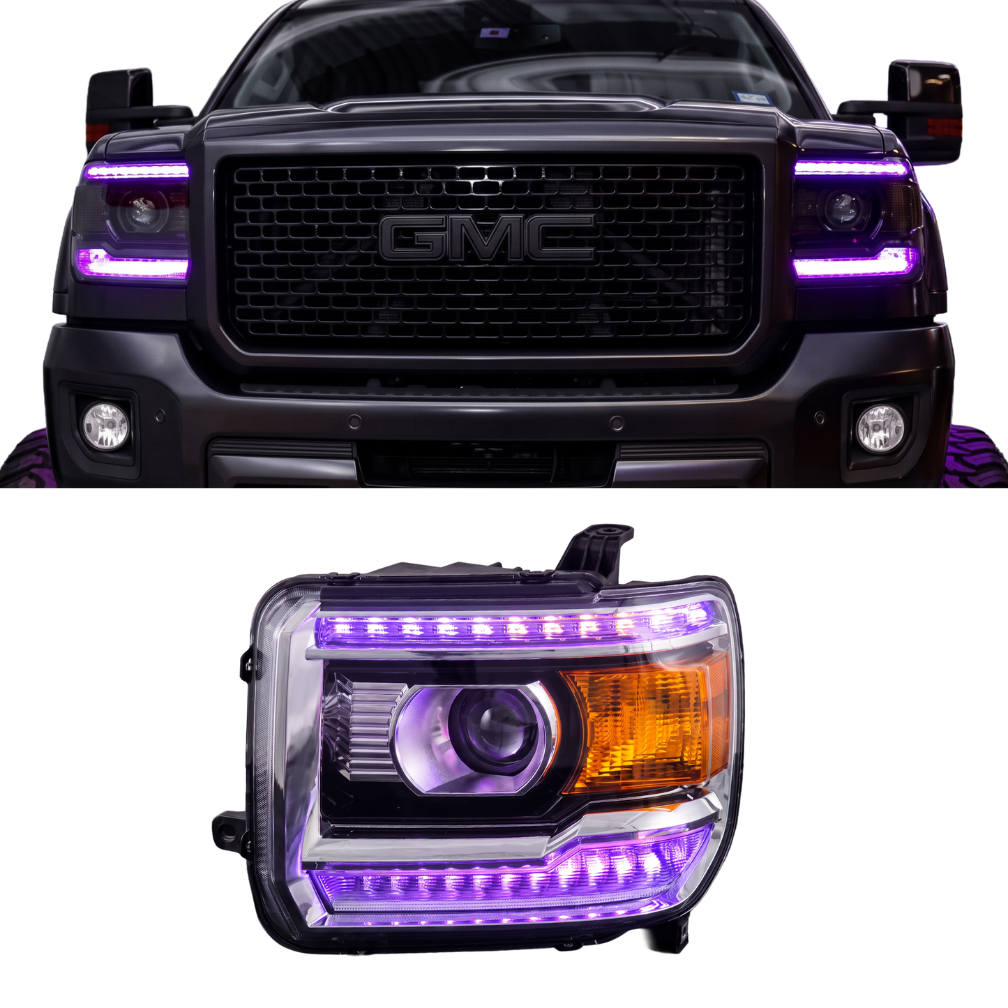 GMC Sierra RGBW DRL Boards (2014-2015) - E19 | A12 | P2   - BX1-  DRIVEN - 1