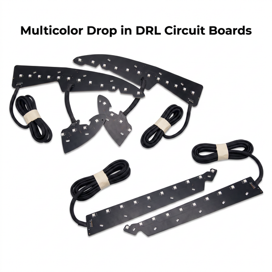 GMC Sierra RGBW DRL Boards (2014-2015) - E19 | A12 | P2   - BX1-  DRIVEN - 2