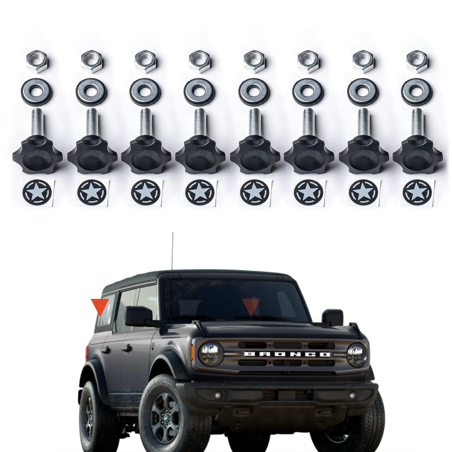 Bronco GP-Star Tie-Down Bolt Set - BRONCO-STAR-8-BRONCO-STAR-TDR8-TDR-8-  DRIVEN - 1