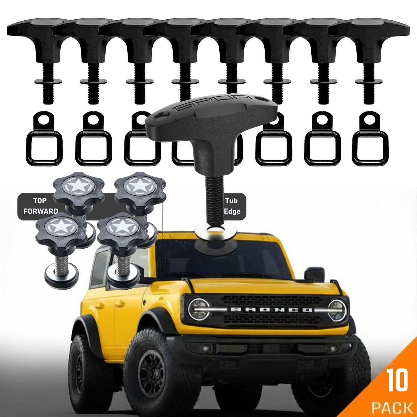 Bronco Tie-Down Anchor PRO - QR8-QR8-TDR8-QR8-TDR8-STAR2-BLACK-QR8-TDR8-STAR4-BLACK-TDR-8-  DRIVEN - 22