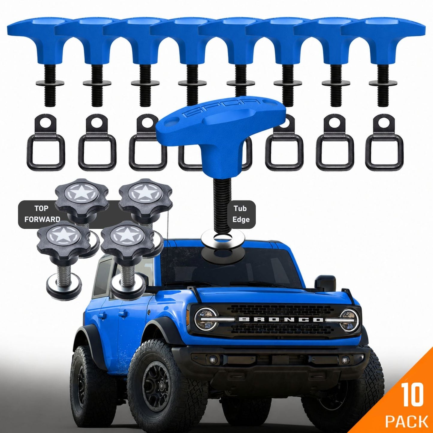 Bronco Tie-Down Anchor PRO - QR8-QR8-TDR8-QR8-TDR8-STAR2-BLACK-QR8-TDR8-STAR4-BLACK-TDR-8-  DRIVEN - 24