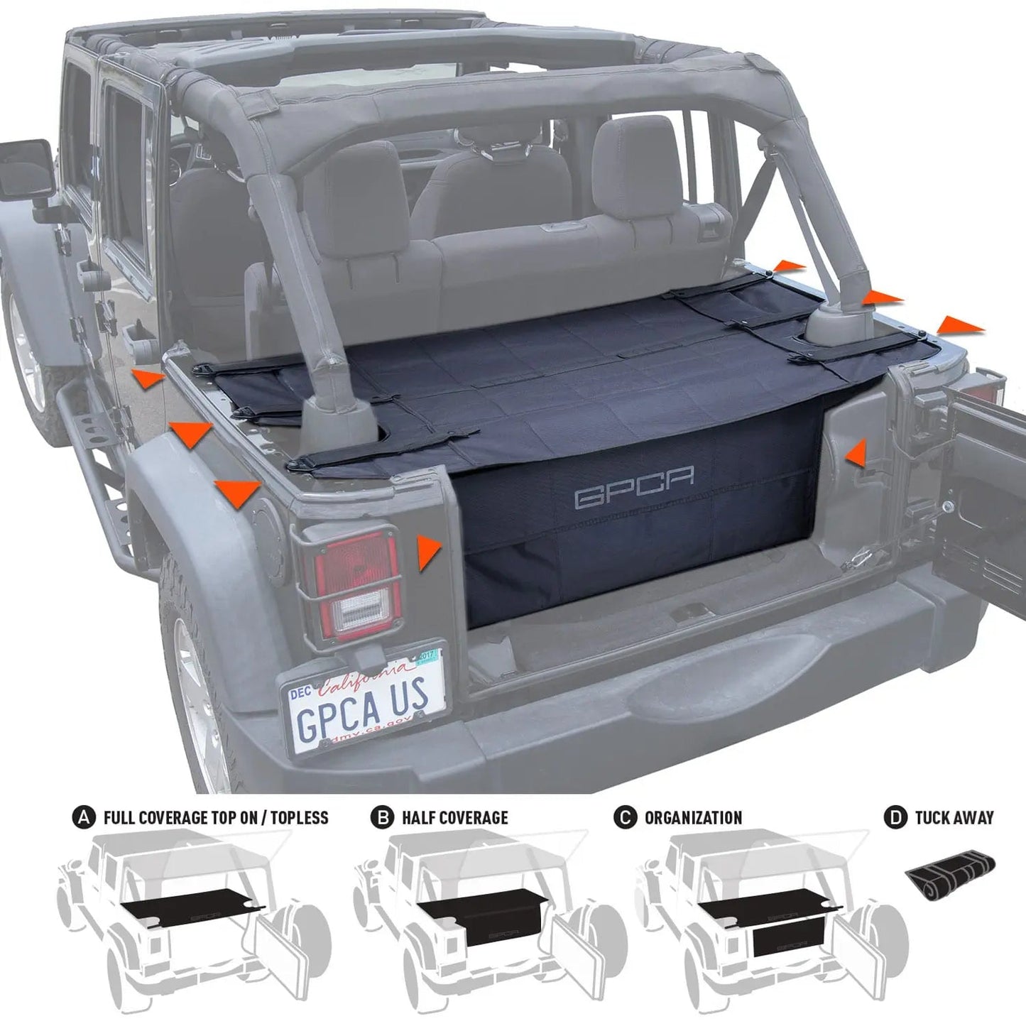 Jeep Wrangler JK 4DR Cargo Cover PRO (2007–2018) - JK4CC-P-JK4FD-P-  DRIVEN - 16