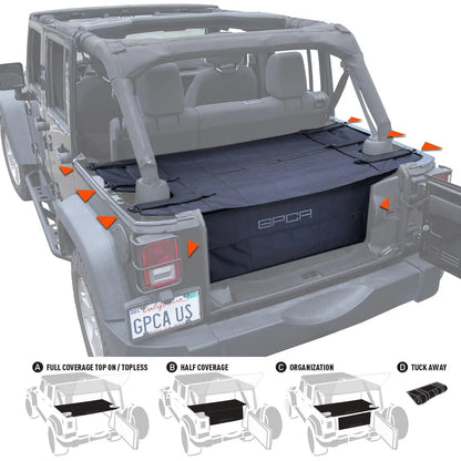 Jeep Wrangler JK 4DR Cargo Cover PRO (2007–2018) - JK4CC-P-JK4FD-P-  DRIVEN - 16