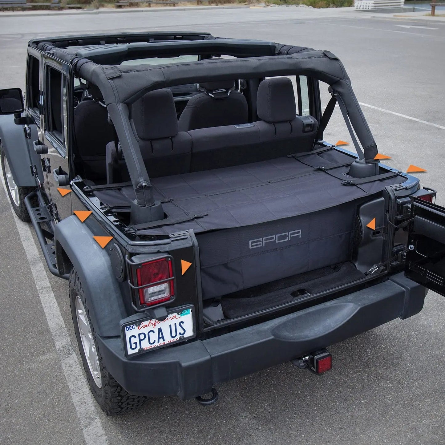 GPCA Jeep Wrangler JK 4DR Cargo Cover PRO Freedom Pack (2007-2018) - JK4FD-P-  DRIVEN - 3